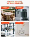 Heavy Duty Lvlp Air Spray Gun Featuring Gravity Feed Cup And Quick Swap Nozzles For A Hella Smooth Automotive And Wood Finish used on furniture, machinery, automobiles, and crafts.