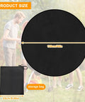 38-Inch Fire Pit Mat For Bonfires And Grills, Round Fireproof And Oil-Proof Deck Protector with storage bag, product size shown