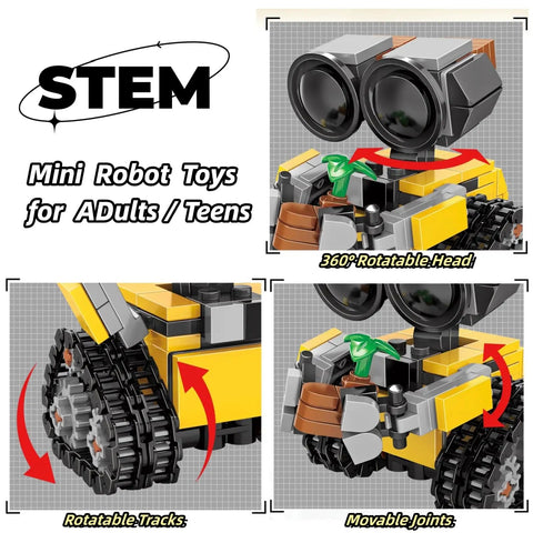 Tech Wall Robot Building Kit For Adults And Teens 14 Plus 217 Plus Piece Mech Robot Model Set For STEM Education Creative Holiday Gift Easy To Build Blocks For An Epic Wall Display And Hands On Learning DIY, rotatable tracks