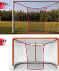 Golf Practice Net Extender Attachment For 7 Or 10 Ft Nets With High Impact Hitting Target Frame on football and hockey nets