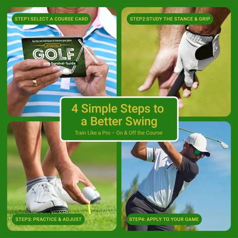 Golfers using Pocket Sized Golf Reference Cards Durable PVC Cards With Tips For Iron Shots On The Go Dope Gift For Golfers Men And Women