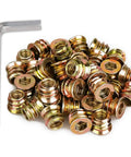 40Pcs 1/4-20 X 10mm Wood Threaded Inserts Fastener Kit With Hex Socket Drive And 6mm Hex Spanner For Furniture DIY Repairs Carbon Steel Heavy Duty Woodworking Connectors