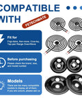 Black Porcelain Drip Pan and MP22YA Burner Replacement for Frigidaire Kenmore Tappan Electric Stovetops Fits 6 Inch Oven Drip Pan and 8 Inch