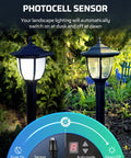 100W Low Voltage Landscape Transformer With Photocell Sensor For Dusk To Dawn Outdoor LED Lighting setup with garden lights
