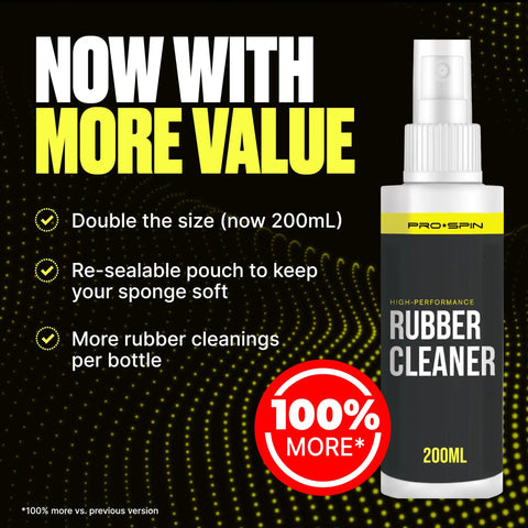 Table Tennis Rubber Cleaning Kit With 200ml Rubber Cleaner And Sponge Included For Ping Pong Paddles Eliminate Dirt And Dust Boost Spin Enhance Control And Preserve Rubber For Long Lasting Play, 200ml bottle