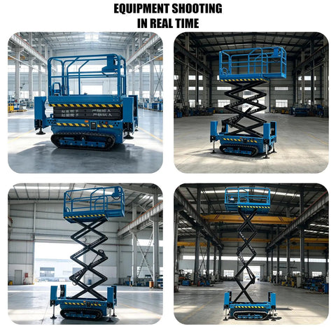 Heavy Duty Outrigger Tracked Scissor Lift With Remote Joystick Controls For Rough Terrain Jobsites Reaching Five Meters That Gets The Job Done Right And Keeps Crew Happy For Custom Shop Upgrades