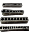4 Piece Precision Drill Guide Set With SAE Hole Sizes And Numbered Holes, Durable Nickel Alloy Steel, Rust Resistant Finish