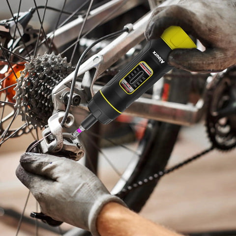 Torque Screwdriver Set With 31-Piece S2 Steel Bits, 10-80 Inch-Pounds Torque Range used on bike gear