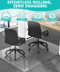 Heavy Duty Desk Chair Mat For Low Pile Carpet With Lip 48 X 60 Clear Plastic Floor Protector shown under office chair