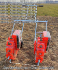 Portable Seeder Spreader Double Row Seed Planter Hand Push Walk Behind Fertilizer Applicator For Hemp Corn Cotton Soybean Peanut 10 Mouths