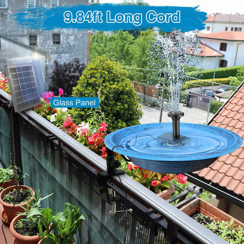 Solar Fountain Kit With Glass Panel Holder No Battery DIY Mini Solar Water Pump Works In Shadow With Sucker Mount Installed