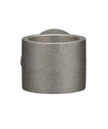 Heavy Duty Brushed Aluminum End Cross Brace Fitting locks down 1-1/2 inch legs, close-up view of connector with textured finish.