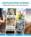 Application scenes showing uses of 1300W Electric Hydraulic Hole Puncher For Metal And Steel Plates in manufacturing and construction