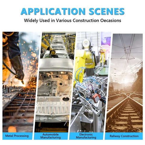 Application scenes showing uses of 1300W Electric Hydraulic Hole Puncher For Metal And Steel Plates in manufacturing and construction