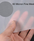 250 Mesh Paint Nylon Filter Sheet Pro Grade 39 By 39 Inches, 60 Micron Fine Screen for Paint Filtering, close-up view