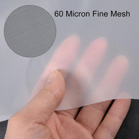 250 Mesh Paint Nylon Filter Sheet Pro Grade 39 By 39 Inches, 60 Micron Fine Screen for Paint Filtering, close-up view