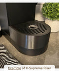 Riser Insert For Keurig K-Express K-Iced And K-Cafe Barista Bar Coffee Makers, black drip tray upgrade on countertop