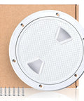 Round Non Slip Boat Hatch With Detachable Cover Waterproof ABS Marine Access Hatch For Boats And Yachts White Finish with screws