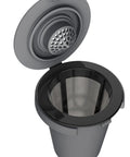 Reusable Filter Cup For HomeBarista Grade Brew Coffee Or Tea Waste Free From Single Serve Pods Sustainable Coffee Accessory Fits Broad Range Of Models And Is BPA Free Dishwasher Safe Gray