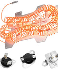 Dryer Heating Element Replacement Kit With Fuse And Thermostat For Samsung Dryers DV45H7000EW DV40J3000EW DV42H5000EW DVE50M7450W DV48H7400EW Includes DC96008887A DC4700016A DC4700018A For Quick DIY Fix.