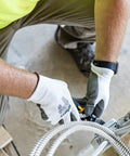 Ghost Series Cut Protection Level 2 Work Gloves For Industrial Use, Large, Multi Color, worn by worker handling tools