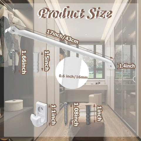 Heavy Duty Six Piece 12 Inch Wire Shelf Brackets With Rust Proof White Epoxy Coating Include Handy Shelf Clips And Mounting Hardware For Zero Hassle Garage Or Closet Rack Setups Every Single Day dimensions with white bracket and mounting hardware