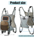 Fly Fishing Chest Pack Waterproof Tackle Backpack With Multiple Compartments Lightweight Ergonomic Pouch Front and Back View