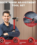 4 In 1 Door Hinge Adjustment Tool Kit With Rotary Gap Adjuster displayed with ergonomic design and grip features
