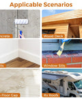 Top Shelf Clear Waterproof Sealant That Flows Straight Into Seams And Joints While Shielding Roofs Concrete Driveways And Wood Decks With Bulletproof Rainproof Coverage As It Dries Totally Spotless And Natural for application on wood deck, concrete, tile floor gap, wall, window sill, and RV roof.