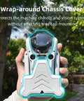 Person holding DJI Mini 4 Pro Propeller Guard Strap Holder for secure protection in a garden, compact portable drone accessory.