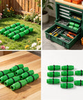 Top Tier Expandable Garden Hose Repair Kit With Leak-Free Female Male Plastic Connectors For Quick Flexible Tube Fixes On Pocket Flexi And Retractable Hoses Up To 1/2 Inch For Super Easy Yard Maintenance And Zero Drip Hassle. Green ABS hose repair connectors, 1/2 inch