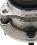 Close-up of 512326 Rear Wheel Bearing And Hub Assembly With ABS For Hyundai Santa Fe FWD 2007-2020 Sorento FWD, metal flange, 5 studs
