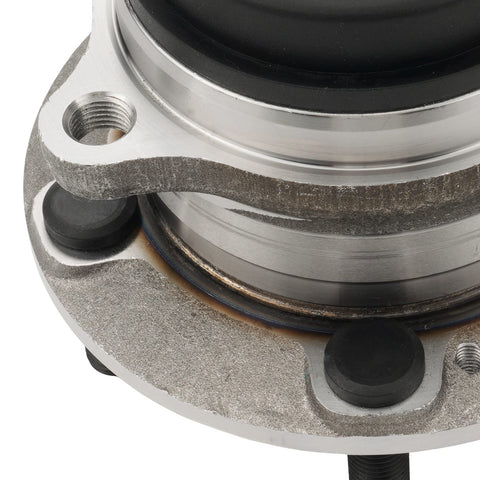 Close-up of 512326 Rear Wheel Bearing And Hub Assembly With ABS For Hyundai Santa Fe FWD 2007-2020 Sorento FWD, metal flange, 5 studs