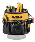 Pro Grade Tool Organizer with 37 Pockets and TOUGHCASE Pocket, built from durable 1680 Denier fabric, on a 5-gallon bucket