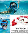 Diver using 4 Pack Silicone Mouthpiece for Scuba Regulator Replacement underwater, fits most regulators, reduces jaw fatigue.