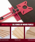 Durable Built Different 3 In 1 Aluminum Alloy Router Flip Base with adjustable gauge for precise milling on wood panels.