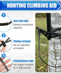 4 Pcs Climbing Stick Aiders For Hunting Daisy Chain Single Step Aider 800 Lb Capacity with features and tree attachment