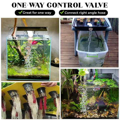 Adjustable Aquarium Air Control Valve For Three Sixteenth Inch Airline Tubing Inline Flow Regulator in fish tank setup