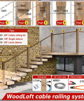 WoodLoft cable railing system with 14 Inch Hand Held Wire Rope Crimping Tool Swager For Aluminum And Copper Sleeves exhibited.