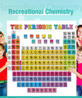 Children holding 171 Piece Science Bulletin Board Set For Chemistry Periodic Table Posters And Classroom Decor With 171 Cutouts And Glue Points