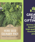 Herb Seed Variety Pack With 10 Culinary Seeds For Indoor And Outdoor Gardens Non GMO And Certified Organic Basil Cilantro Dill Thyme Parsley And More Cookin Flavor Ready For Your Kitchen