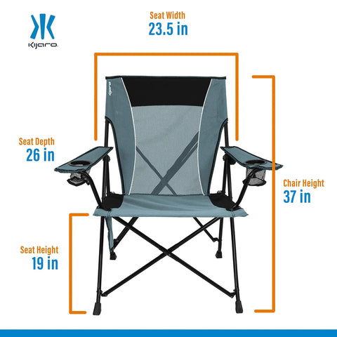 Versatile Folding Outdoor Chair For Camping And Lawn With Dual Lock System For Stable No Sag Comfort And Easy Transport In Hallet Peak Gray