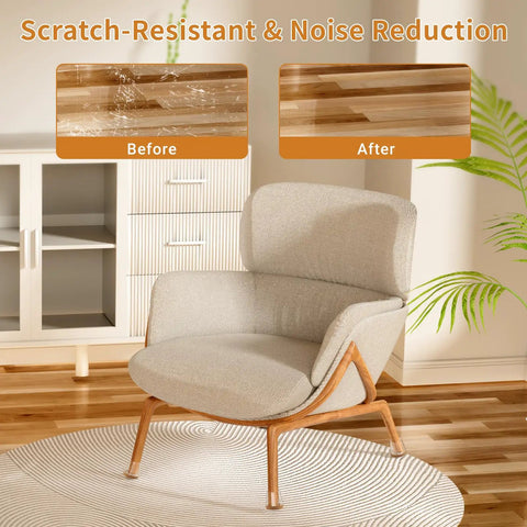 Extra Small Chair Leg Protectors 24 Pack Clear Silicone Covers For Round And Square Chair Feet Protect Floors From Scratches And Noise No Scratch Universal Fit Durable Wear Resistant Pad Caps on wood floor with scratch comparison.
