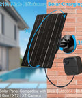 4W High Efficiency Solar Panel For Blink Outdoor Cameras, Ultra Durable Solar Charger, adjustable mount by a pool