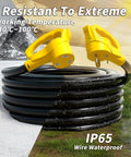 25 Foot 30 Amp RV Extension Cord With Grip Handle Heavy Duty 10 Gauge 3 Conductor STW Outdoor Power Cable Waterproof
