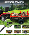 Heavy Duty 1600 Lb Steel Dump Cart And Utility Trailer With 15 Cu Ft Steel Cargo Box Removable Sides ATV Hauler Red