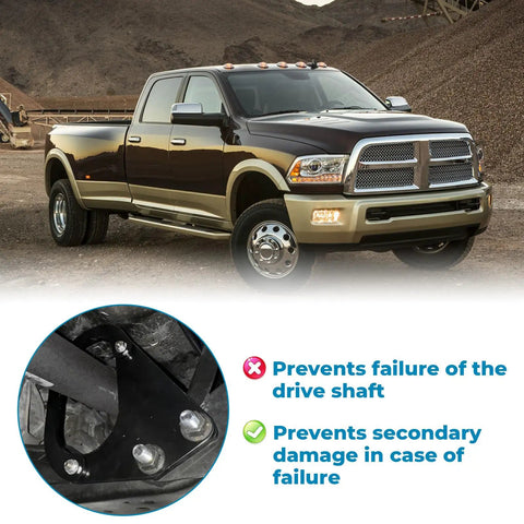 Rugged Driveshaft Loop Protection Kit For Dodge Ram 2500 3500 Pickup Trucks From 2003 To 2013 with steel shield detail
