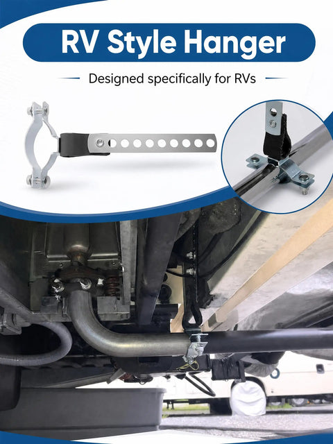 Universal Heavy Duty Exhaust And Muffler Hanger Kit For 1.25 Inch Pipe RV Style Compatible With Onan 2500 4000 5500 Generators
