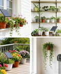 Solar Powered Drip Irrigation System With Digital Programmable Watering Kit, 2200mAh Battery, Battery Hybrid for 15 Potted Plants