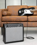 40W Portable Bass Amp With 8 Inch Speaker Retractable Handle Perfect For Practice Or Live Gigs Room Shaking Bass Tone Crisp Clarity